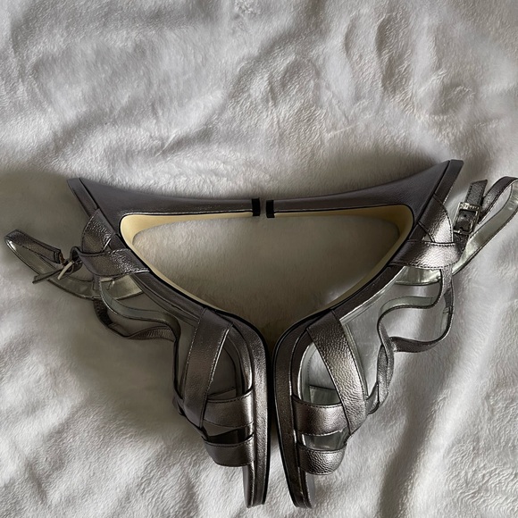 Calvin Klein Silver Strappy Heels - Picture 2 of 4
